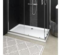 vidaXL Rectangular ABS Shower Base Tray White Bathroom Plumbing Shower Parts