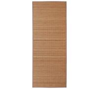 vidaXL Rectangular Brown Bamboo Rug with Non-Skid Backing - Scandinavian, Farmhouse, Modern Style - Ideal for Living Room, Hallway or Office