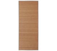 Vidaxl Rectangular Brown Bamboo Rug 80 X 300 Cm