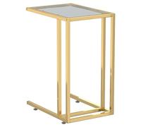 vidaXL Computer Side Table Black Tempered Glass Home Couch Coffee End Table