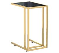 vidaXL Computer Side Table Black Tempered Glass Home Couch Coffee End Table