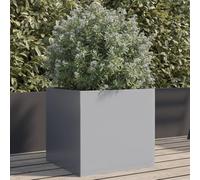 vidaXL Planter Silver 42x40x39 cm Galvanised Steel, Silver