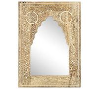 vidaXL Rectangular Hand Painted Solid Mango Wood Mirror - 40x55cm Wall-Mounted Vintage Decor for Bathroom/Hallway