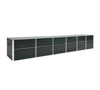 vidaXL Garden Raised Bed Galvanised Steel 480x80x77cm