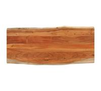vidaXL Rectangular Table Top - Solid Acacia Wood Live Edge Design, 140x60x3.8 cm, Versatile Use for Bar Table, Side Table, Desk - Easy Clean, Natural Finish