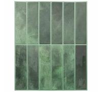 vidaXL Rectangular Tile 10 pcs Dark Green 29 x 23 x 0.08 cm