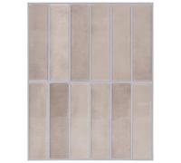 vidaXL Rectangular Tile 20pcs Beige Coffee 11.4 x 9 Inch Bathroom Tiles Rectangle Waterproof Durable Glossy Surface Cool Home Decor