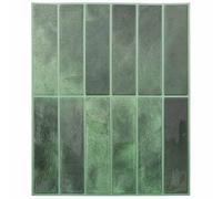 vidaXL Rectangular Tile 20pcs Dark Green 11.4 x 9 Inch Bathroom Tiles Rectangle Waterproof Durable Glossy Surface Cool Home Decor