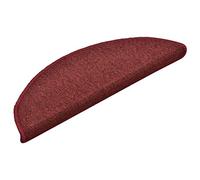 vidaXL Red Carpet Stair Treads - Non-slip, Sound Dampening, 100% PP tufted Material, Washable with Adhesive Tapes - 15 Pieces, 56x17x3cm