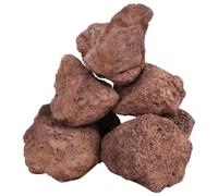 vidaXL Red Volcanic Lava Rocks 10-30 cm - Decorative Stones for Aquarium and Garden Landscape, Natural Bio-filter Stones, 10 kg pack