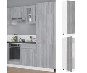 Vidaxl Refrigerator Cabinet Grey Sonoma 60X57X207 Cm Engineered Wood