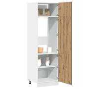 vidaXL Refrigerator Cabinet Lyon Artisan Oak 60x57x207 cm Engineered Wood, Brown