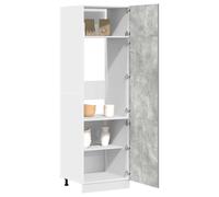 vidaXL Refrigerator Cabinet Lyon Concrete Grey 60x57x207 cm Engineered Wood, Grey