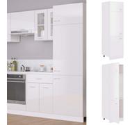Vidaxl Refrigerator Cabinet Lyon High Gloss White 60X57X207 Cm Engineered Wood Refrigerator Cabinets