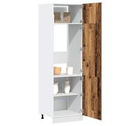 vidaXL Refrigerator Cabinet Lyon Old Wood 60x57x207 cm Engineered Wood