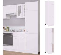 vidaXL Refrigerator Cabinet White 60x57x207 cm Engineered Wood UK