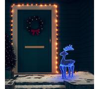vidaXL Reindeer Christmas Decoration with Mesh 306 LEDs Holiday Light Ornament