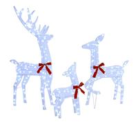 vidaXL Reindeer Family 3 pcs Cold white 68 x 26 x 127 cm, White