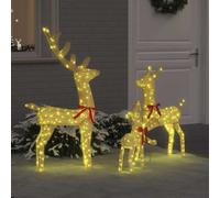 VidaXL Reindeer Family 3 Pcs Warm White 68 X 26 X 127 Cm Fabric