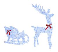 Vidaxl Reindeer Pull Sleigh Blue 70 X 26 X 128.5 Cm Acrylic