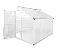 vidaXL Reinforced Aluminium Greenhouse with Base Frame 6.05 m²