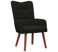 vidaXL Relaxing Chair Black 63 x 67 x 94 cm Velvet, Stylish Velvet Armchair, Ergonomic Mid-Century Seating, Comfy Indoor Chair for Living Room, Modern Accent Home Decor