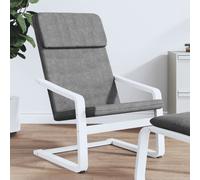 Relaxing Chair Dark Grey & White Fabric Solid Birch 59x82x98 cm Padded Recliner