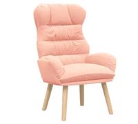 vidaXL Relaxing Chair in Pink Fabric with Curly Pile
