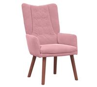 vidaXL Relaxing Chair in Pink Velvet