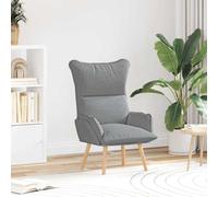 vidaXL Relaxing Chair Light grey 69 x 74 x 93 cm Fabric