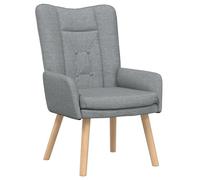 vidaXL Relaxing Chair Light Grey Fabric