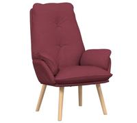 vidaXL Relaxing Chair in Wine Red Fabric