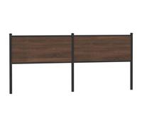 vidaXL Replace Headboard Brown Oak 200 cm Engineered Wood and Steel
