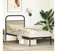 vidaXL Replace Headboard Sonoma Oak 75 cm Steel and Engineered Wood