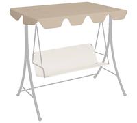 Replacement Canopy for Garden Swing Beige 188/168x110/145 cm vidaXL - Beige