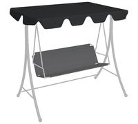 vidaXL Replacement Canopy for Garden Swing Black 188/168x145/110 cm