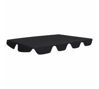 'vidaXL Replacement Canopy for Garden Swing, Black, Lightweight, Durable with Waterproof Coating, Easy Installation, Fits Various Swing Sizes