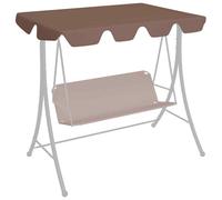 vidaXL Replacement Canopy for Garden Swing Outdoor Sunshade Gazebo Top Brown