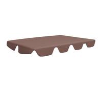 vidaXL Replacement Canopy for Garden Swing - Brown, Durable Polyester Material with PVC Waterproof Coating, Lightweight and Easy to Fix, Suitable for Various Sizes