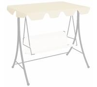 vidaXL Cream Replacement Canopy for Garden Swing - Lightweight, Portable, Easy to Clean, Waterproof Fabric Suitable for Outdoor Use