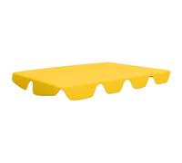 vidaXL Replacement Canopy for Garden Swing, Polyester Fabric with PVC Coating, Waterproof & Lightweight, Yellow, Suitable for Roofs Sized