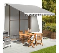 vidaXL Replacement Fabric for Awning Anthracite and White 4x3 m UK