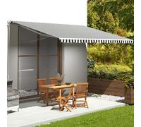 vidaXL Replacement Fabric for Awning Anthracite and White 5x3.5 m Lawn Canopy