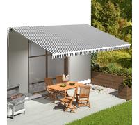 vidaXL Replacement Fabric for Awning Anthracite and White 6x3.5 m Lawn Canopy