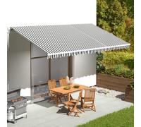 vidaXL Replacement Fabric for Awning Anthracite and White 6x3 m