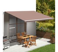 vidaXL Replacement Fabric for Awning Brown 5x3.5 m Outdoor Canopy Sunshade
