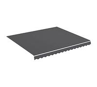 vidaXL Replacement Fabric for Awning Lawn Outdoor Window Door Awning Garden Canopy Patio Sunshade Exterior Solar Shade Anthracite 4x3.5 m