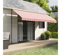 vidaXL Replacement Fabric for Awning Red and White Stripe 4.5x3.5 m