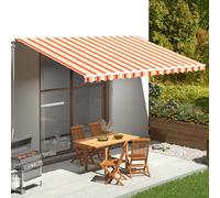 vidaXL Replacement Fabric for Awning Yellow and Orange 5x3 m Outdoor Canopy