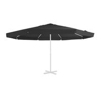 vidaXL Replacement Fabric for Outdoor Parasol Black 500 cm Umbrella Cloth